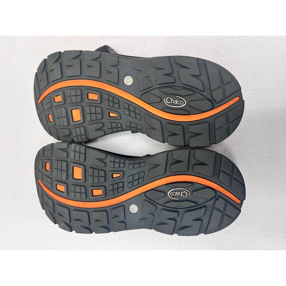 Chaco Z/Cloud Sandals Mens 12 Grey Orange Excellent Hiking Sport Strappy - Picture 7 of 10